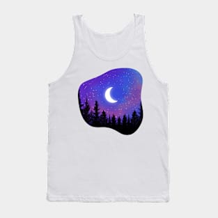 Purple Starry Night Sky Tank Top